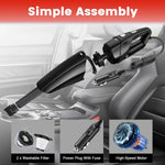 Wired Handheld Portable Mini Car Vacuum Cleaner | 12V High Suction Multi-Purpose Pump alternate view