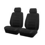 AUTO PLUS Sports Universal Polyester Car Seat Cover Set Fit Most Car Plain Fabric Bico close-up view