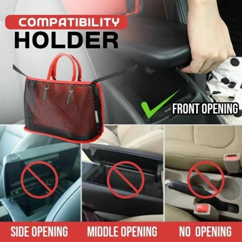 Car Seat Middle Storage Bag, Car Net Pocket Storage Organizer, Car Interior Supplies S close-up view