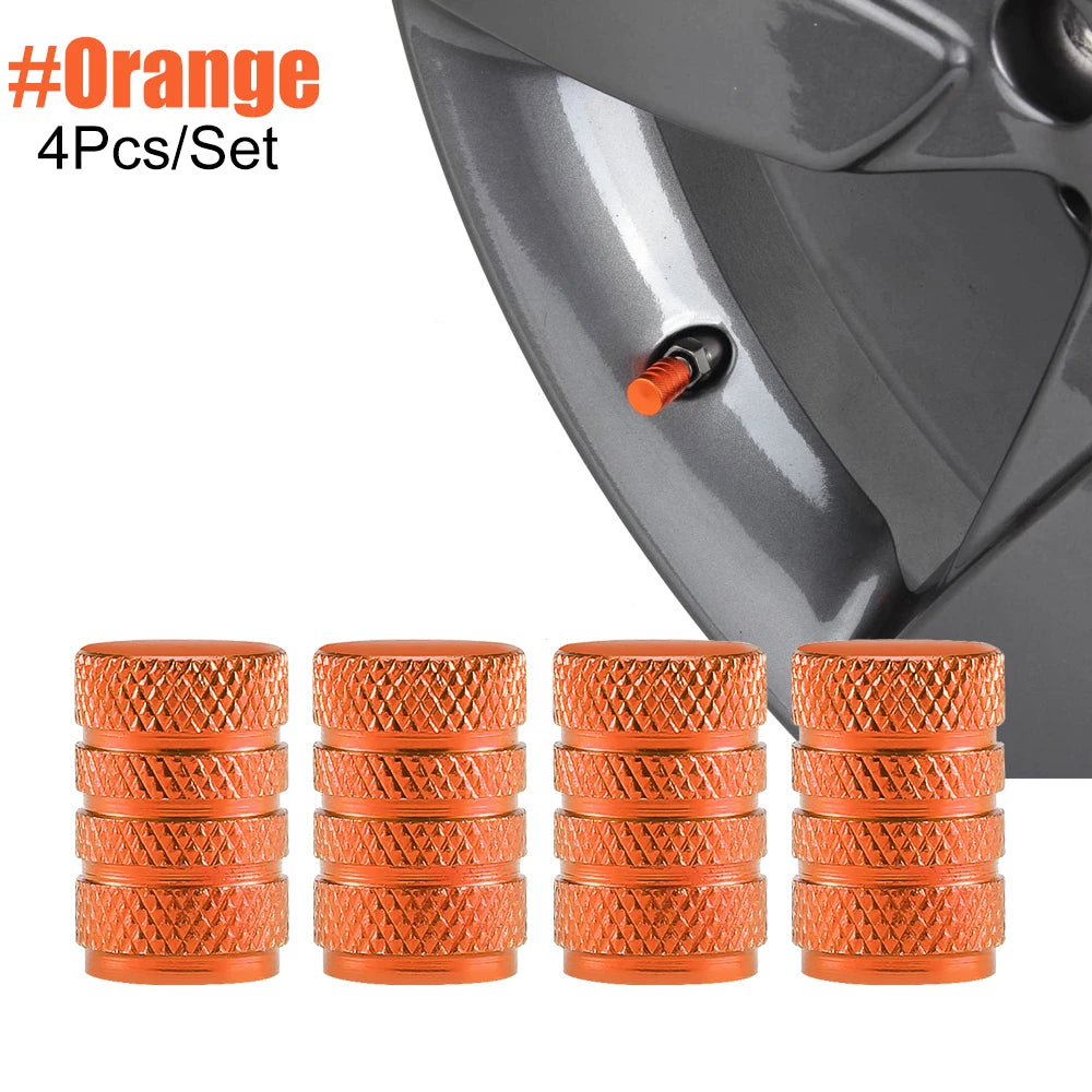 Aluminum Tire Valve Caps | Dustproof Universal Stem Covers for Cars, Bikes, Trucks, Moto detail view