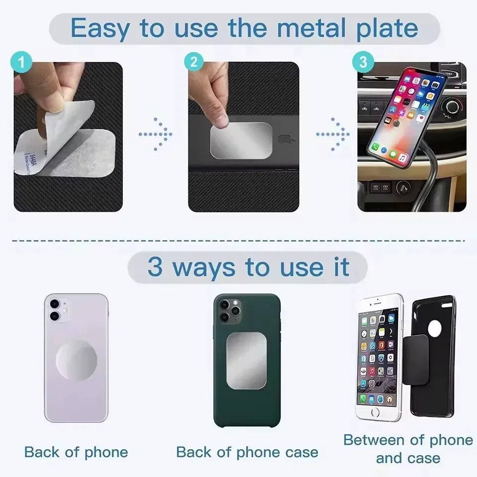 Iron Metal Plate Disks for Magnetic Car Phone Holder, 10 Pcs additional angle