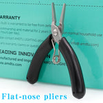 YTH-501 Stainless Steel Palm Grip Toothless Needle Nose Pliers, 4-inch Mini Flat Plier close-up view