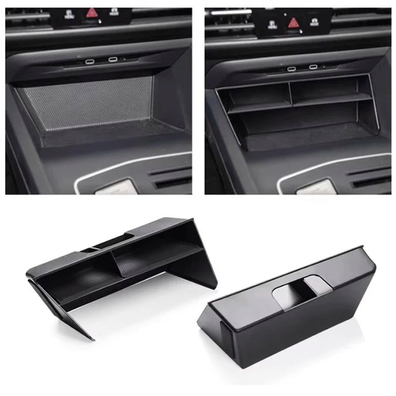 For Volkswagen VW Golf 8 Mk8 2019~2025 Car Armrest Storage Box Center Console Co-pilot Layered Pocket Organizer Case Accessories