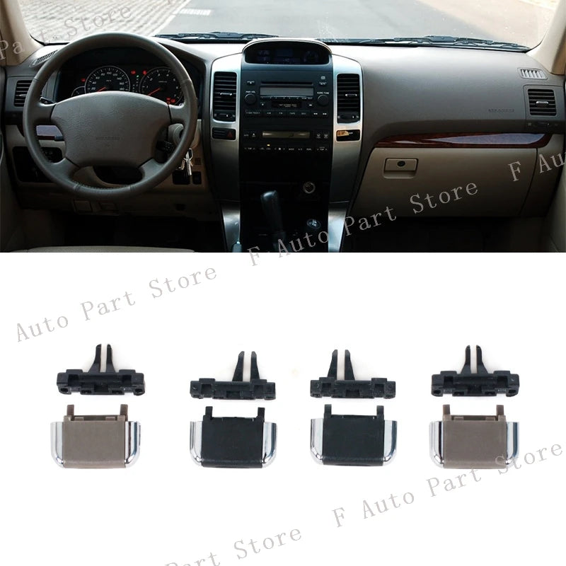 4PCS For Toyota Land Cruiser Prado 120 LC120 2003-2009 Front  Air Conditioner Outlet Air Conditioning Vents Tab Clip Repair Kit