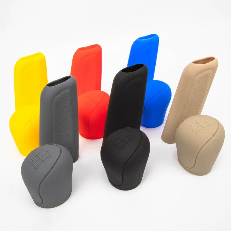 Silicone Gear Shift Knob Cover Handbrake Non Slip Grip Handle Case Automobiles Gear S alternate view
