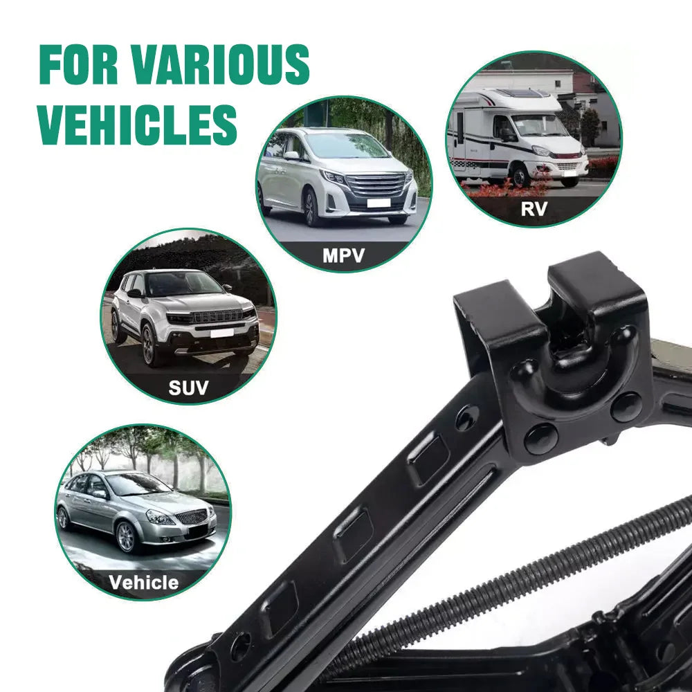 Mechanical Manual Scissor Jacks With Stabilizer Base & Ratchet Wrench For Car/SUV Tire R detail view