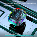 Bluetooth 5.0 FM Transmitter Receiver Car Charger Dual USB Car MP3 Player Adapter Auto S detail view