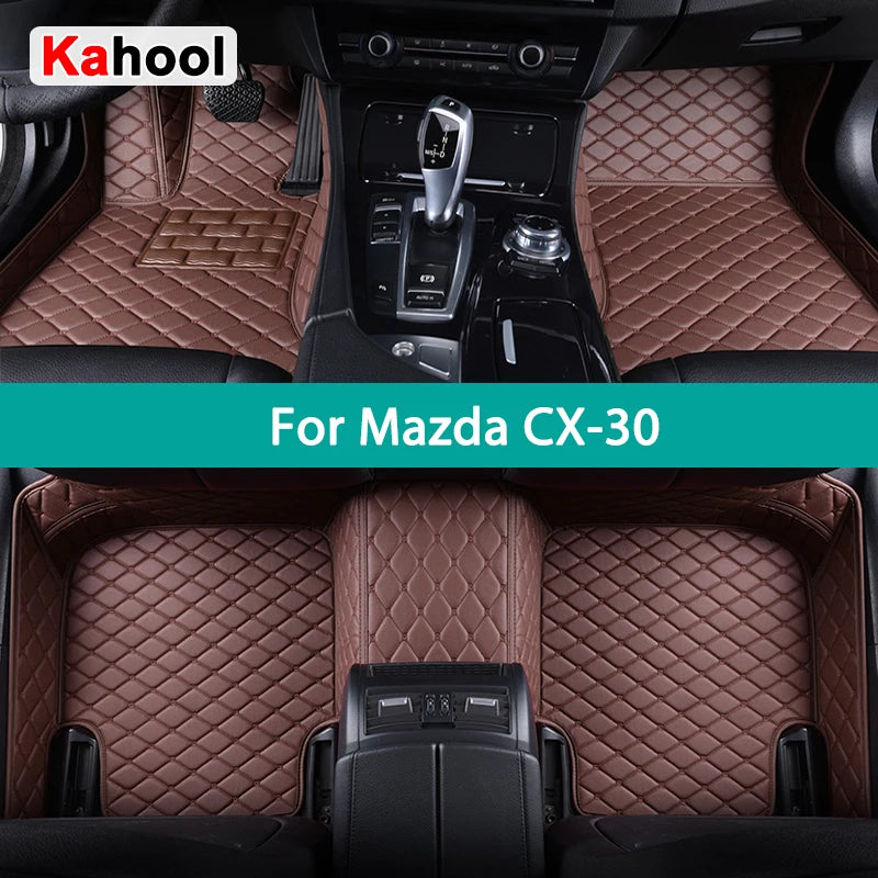 KAHOOL Custom Car Floor Mats For Mazda CX30 CX-30 Auto Carpets Foot Coche Accessorie