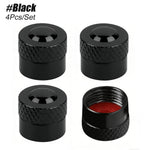 4PCS Tire Valve Stem Caps with O Rubber Ring | Universal Corrosion Resistant Stem Cove close-up view