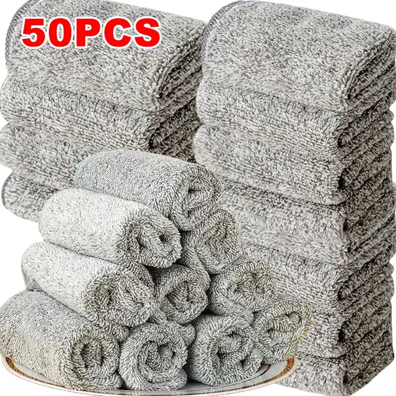 Microfiber Cleaning Cloths for Bicycle Car Kitchen Towel Absorbent Soft And Stain-rem alternate view