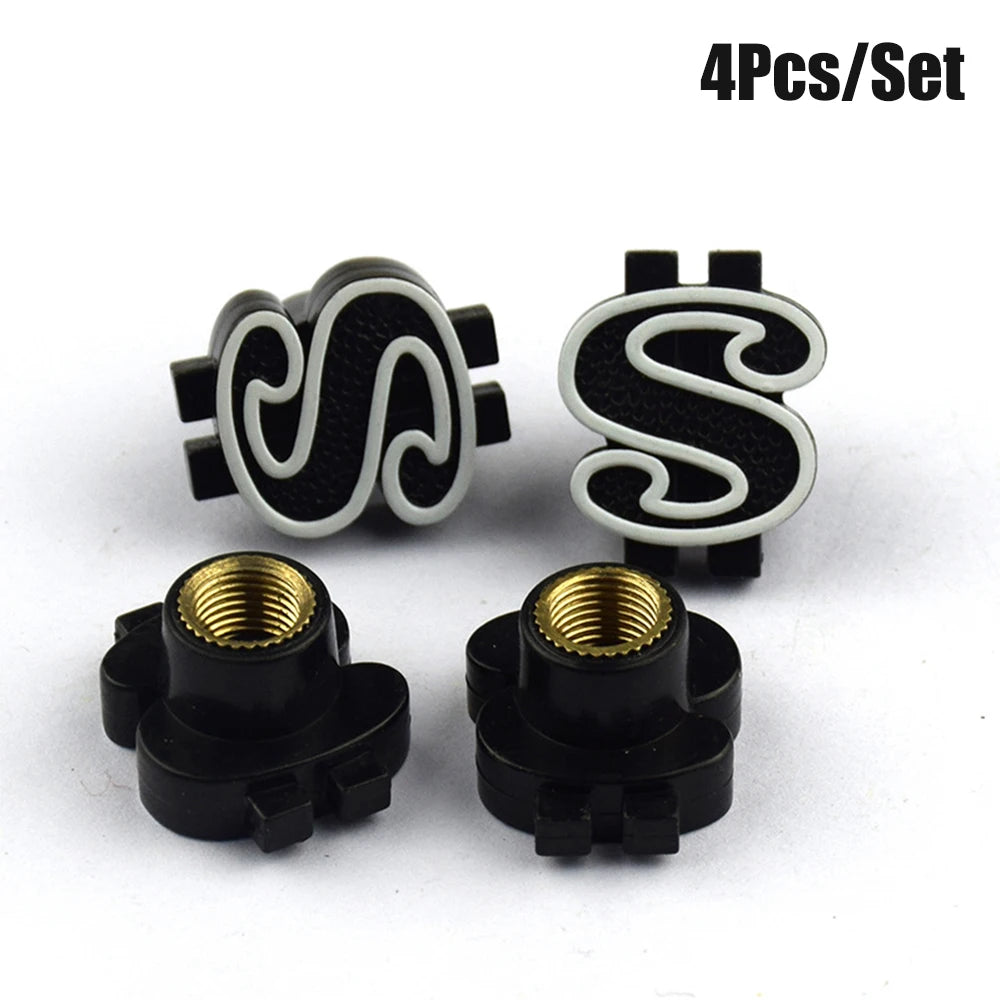 4Pcs Universal Cross Tire Valve Caps | Car Truck SUV Motorcycle Dust Cover alternate view