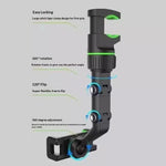 Car Rearview Mirror Phone Bracket Telescopic Quick Release Plastic detail view