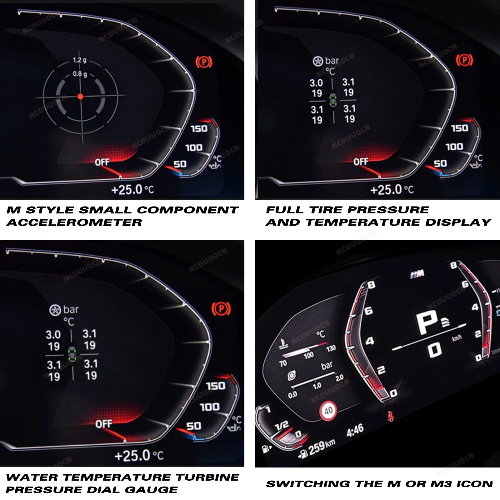 BMW M Track Emulator BDC3 Code Module | Sports Mode Dashboard Theme for iDrive7 close-up view