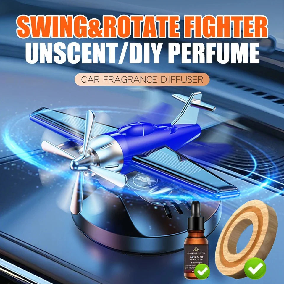 Car Solar Rotation Helicopter Aromatherapy | Dashboard Ornament