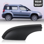 Skoda Yeti Roof Rack Cover Set 2009-2018 | Black Plastic Rail End Caps detail view