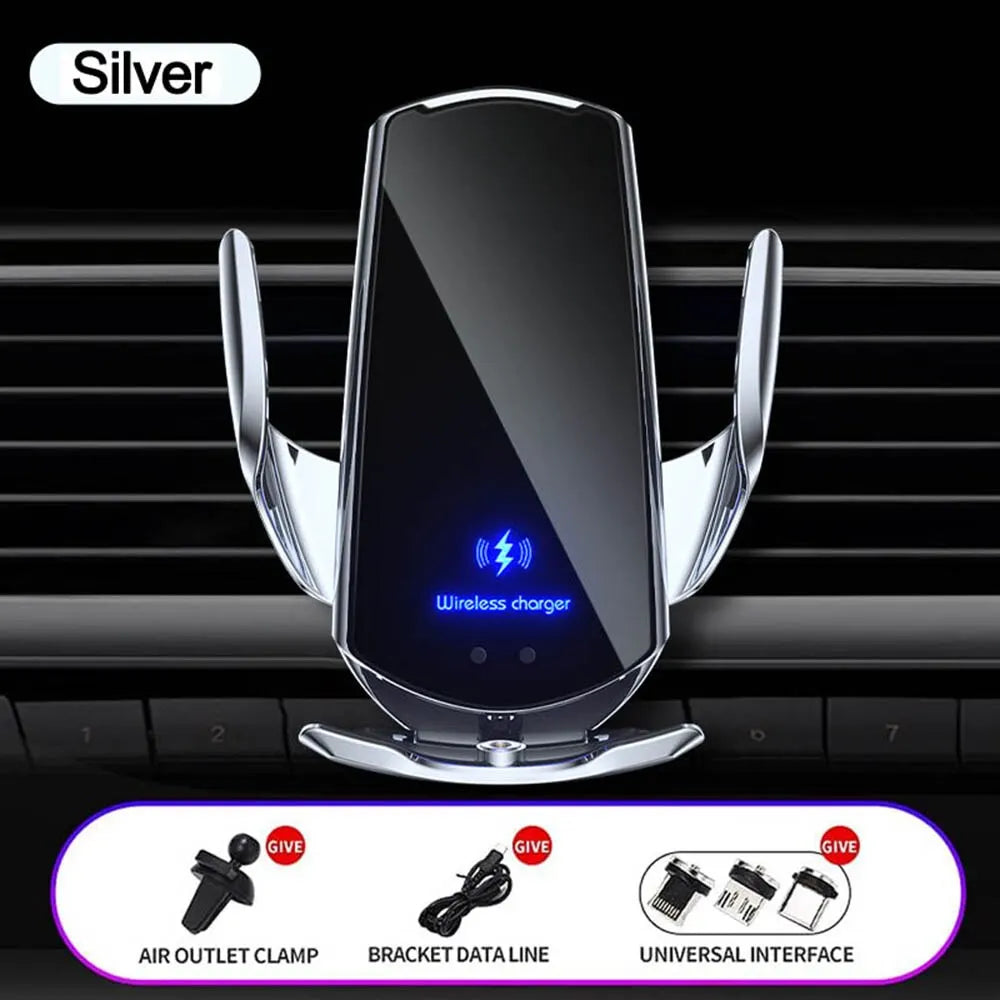 Q3 Smart Sensor Car Phone Wireless Charger | 15W Fast Auto-Clamping Qi Car Mount additional angle
