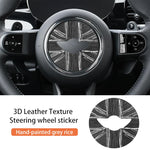 Car Steering Wheel Sticker For MINI Cooper F56 F55 F54 F60 R56 R60 U25 J01 F65 F66 PU Leather Stickers Interior Car Accessories