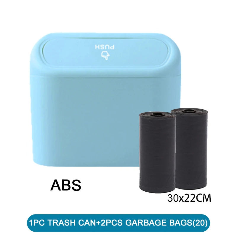 Car Trash Can With Lid, Leak-Proof Mini Car Accessories lifestyle view