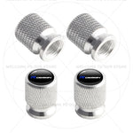For Volvo R Design Emblem Aluminum Tire Valve Caps | 4-Pack Dust Covers lifestyle view