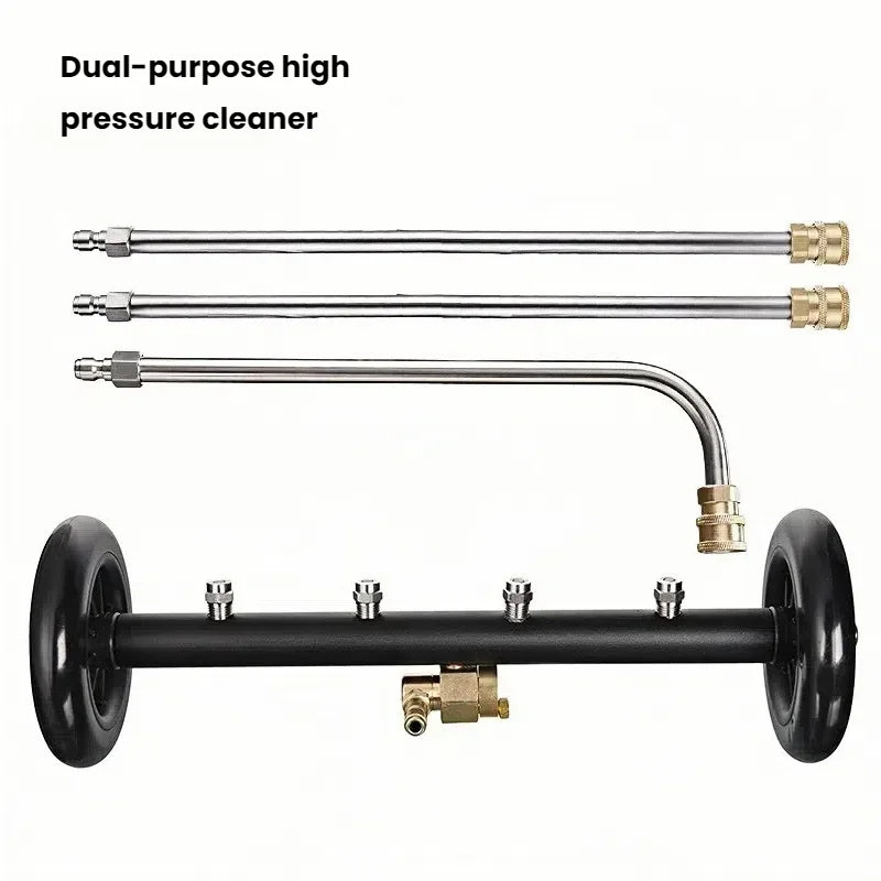 Dual-purpose Car Chassis Brush Cleaning Scrubber | High-pressure Water Gun for Car Wash