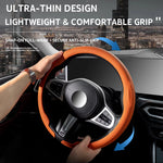 Steering Wheel Cover 36-38cm Universal Non-Slip Leather alternate view