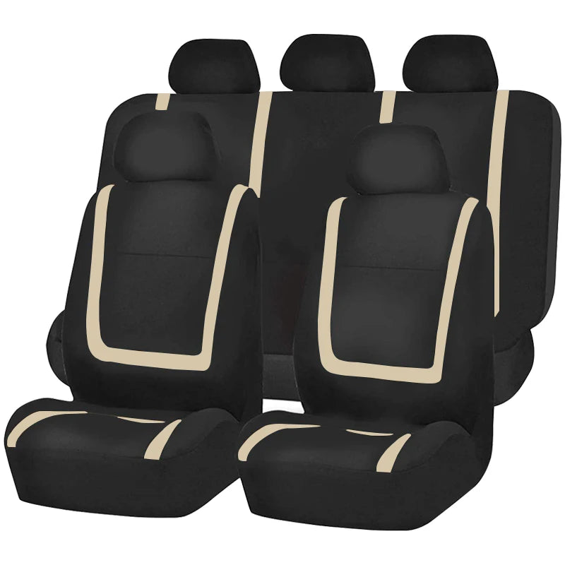 Full Set Car Seat Cover Fabric Universal Polyester Breathable Washable Suitable For Car detail view