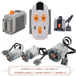 MOC Power Functions M/L/XL Motor Battery Box IR Remote Receiver for RC Car Robot Mo additional angle