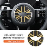 Car Steering Wheel Sticker For MINI Cooper F56 F55 F54 F60 R56 R60 U25 J01 F65 F66 PU Leather Stickers Interior Car Accessories