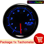 7 Color 2" 52mm Tachometer RPM Meter LED Car Auto Gauge | Universal for Gasoline Mo additional angle