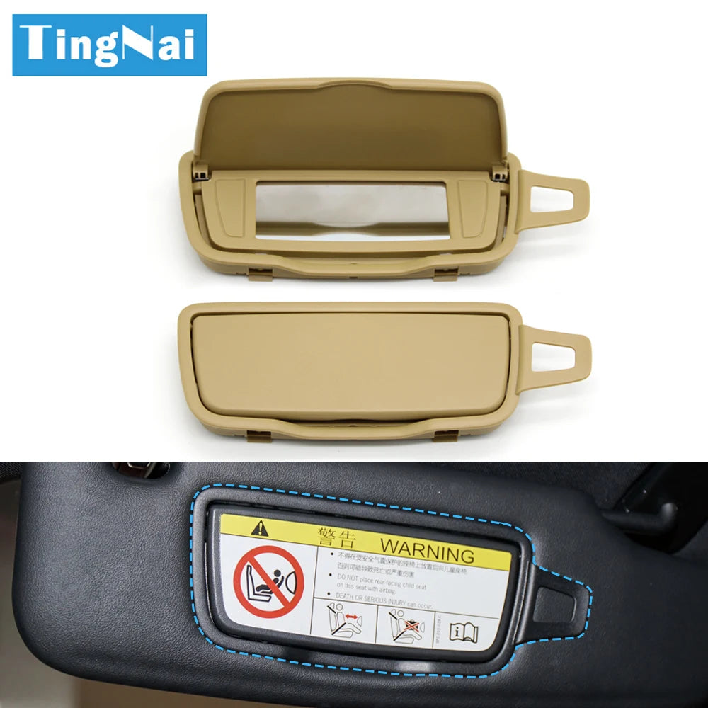 Car Left Right Sun Visor Vanity Mirror Cover Assembly For Porsche Boxster Cayman 911 981 982 991 718 982857551,982857551T