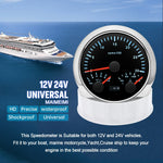 MH 85mm 3-in-1 Gauge Tachometer Water Temp Oil Pressure | 12V Car Boat 8000RPM 7 Color B detail view