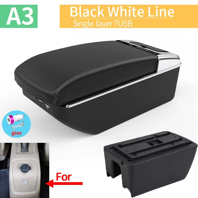 For Suzuki Ertiga special armrest interior upgrade modification multi-function storage center console cup holder car USB accesso