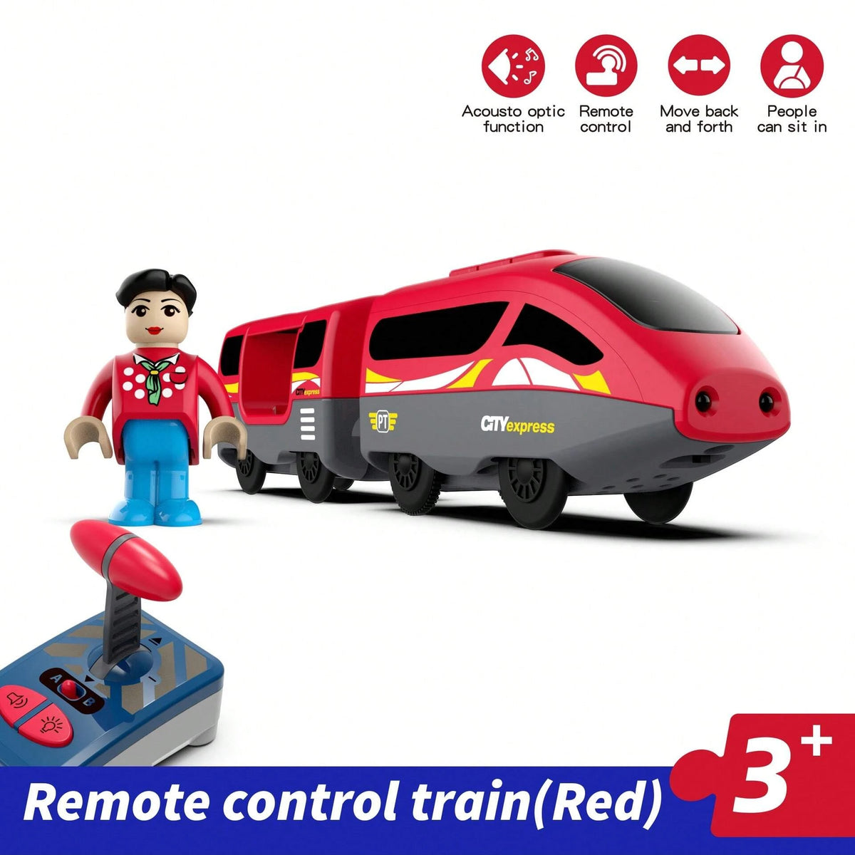 Magnetic Slot Diecast Car RC Electric Train Track Sets Fit for All Wood Railway Track lifestyle view