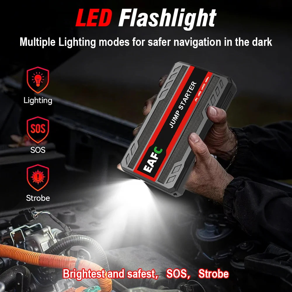 2000/1000/600A Car Jump Starter Starting Device Jumpstarter Auto Buster Emergency Starting 12V Car Battery JumpStart Power Bank
