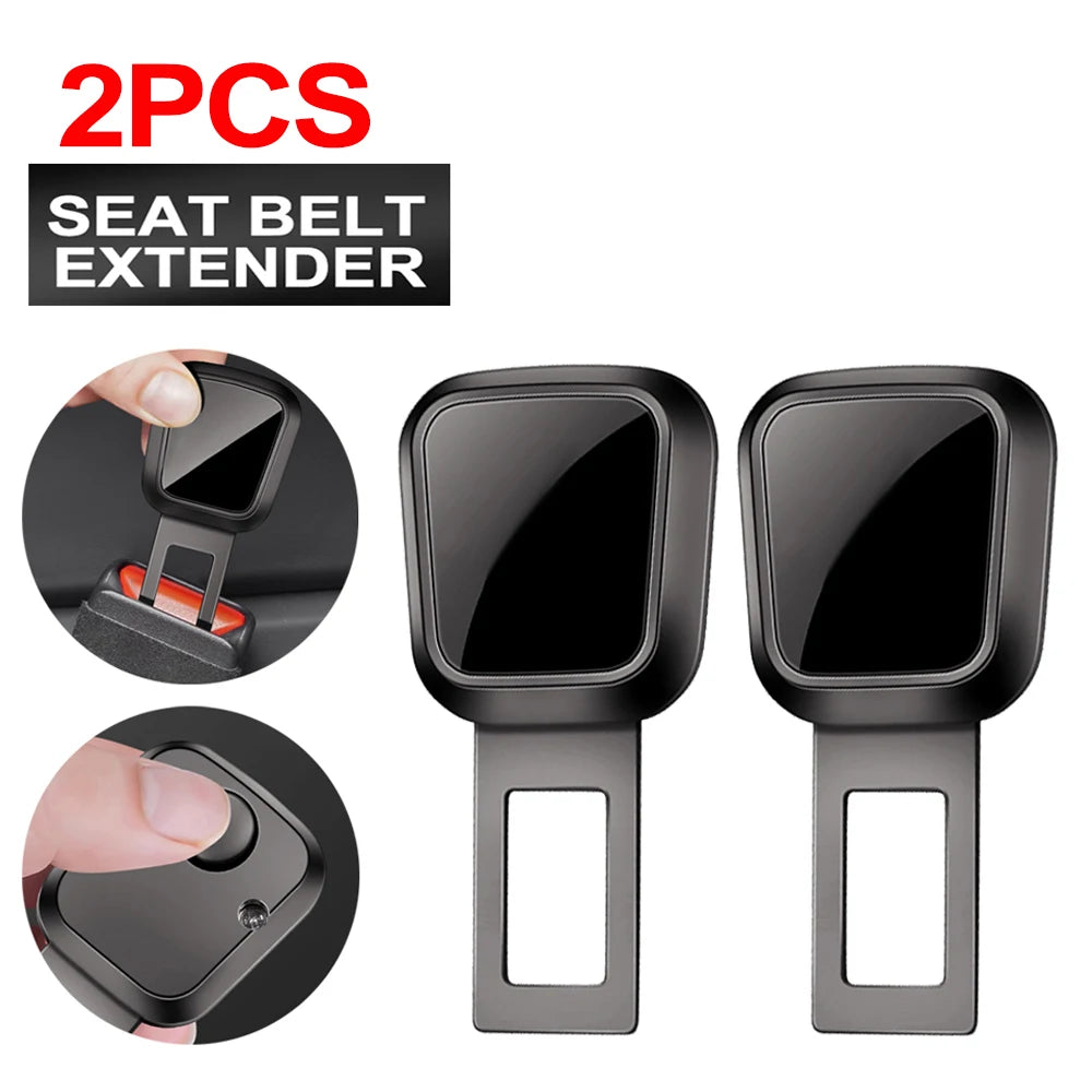Car Seat Belt Clip Extender Safety Seatbelt Lock Buckle Plug Just Plug and Play Insert close-up view