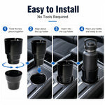 Adjustable Car Cup Holder Expander for Large Bottles and Mugs with Handles
