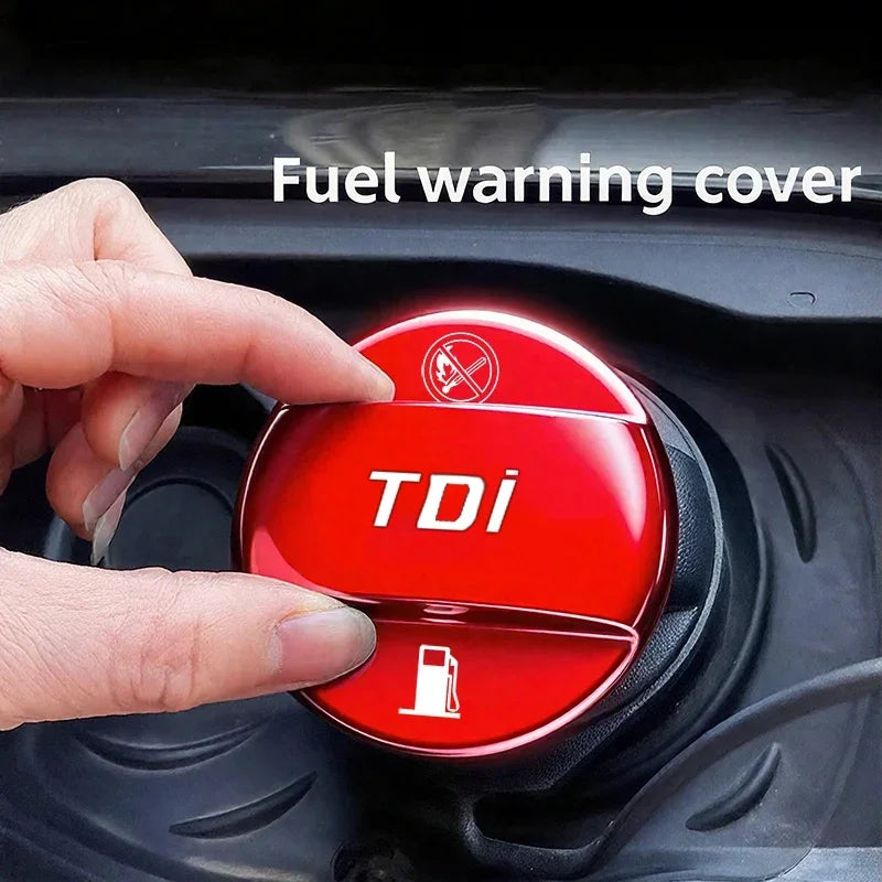 Alloy Car Fuel Cap Oil Box Lid Petrol Tank Covers For Volkswagen VW TDI Golf 7 Arteon lifestyle view