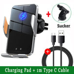 Car Wireless Charger Auto Car Mount Phone Holder | 15W Fast Charging with Infrared In alternate view