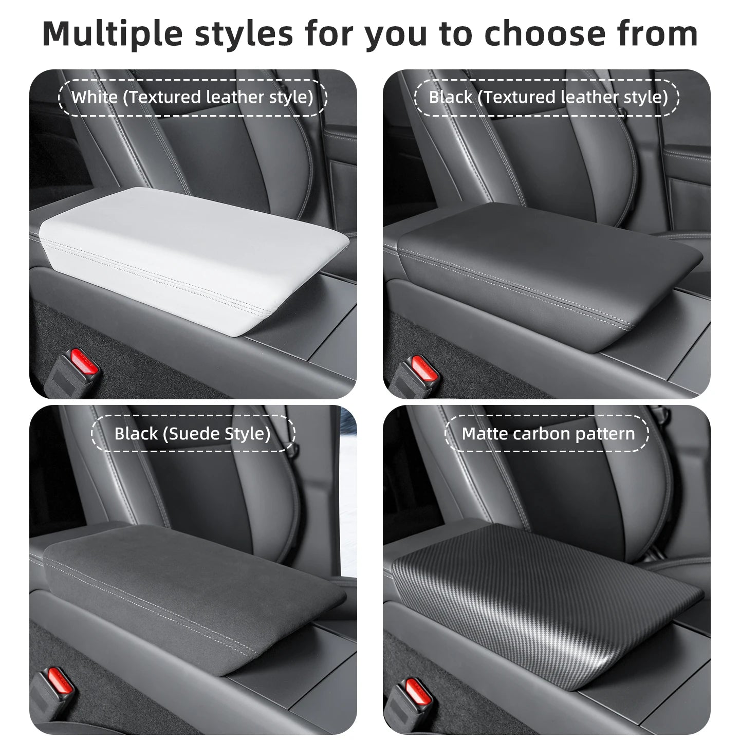 Tesla Model Y 6-Seat Armrest Box Cover | Center Console Protector additional angle