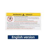 Car Interior Front Sun Visor Makeup Mirror Sticker Airbag Sticker Safety Warning Sticker Warning Board Waterproof Sticker
