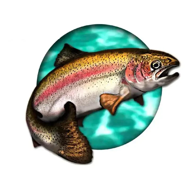 Car Stickers Wild Brown Trout Caravan Accessories Personality, Sticker Products Exterior Parts PVC Stylish, Decoration Cute,