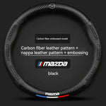 Carbon Fiber Leather Steering Wheel Cover | Mazda 3 5 6 CX30 CX5 CX8 MX5 RX8 RX7 lifestyle view