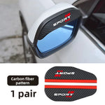 2pcs Car Rearview Mirror Rain Eyebrow Kit,Universal Rear View Side Mirror Rain Eyebrow Trim Shield Rainproof,For Most Car Models