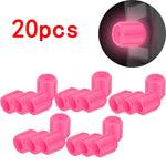Luminous Tire Valve Caps 6 Colors Car Motorcycle Glowing Valve Cover Car Tire Wheel Hu close-up view