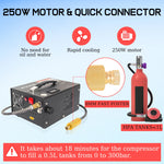 Portable PCP Air Compressor Pump | 4500Psi 30Mbar Oil-Free High Pressure close-up view