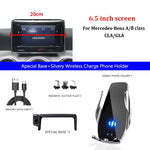 For Mercedes-Benz Car Mobile Phone Holder A B Class W242 W246 2013-2019 GLA CLA Screen Fixed Wireless Charger Cell Phone Holder