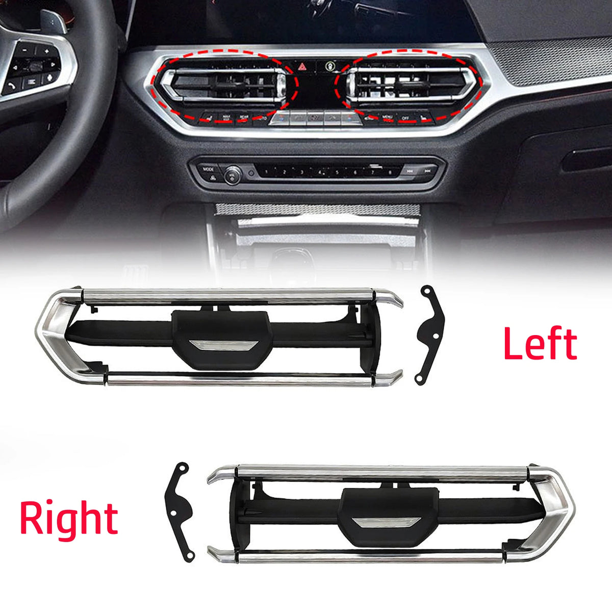 Front Air Outlet Grille Slide Repair Kit 64119855415 AC Vent Trim Clip Plastic Direct Replacement For BMW For 1 Series/