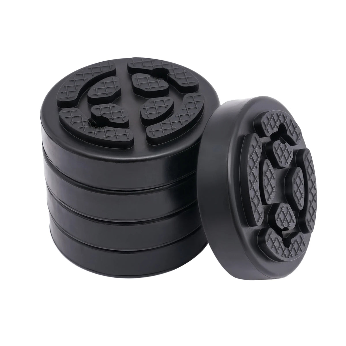 5pcs Round Rubber Arm Pads Lift Pad 120mm Rubber Jacking Pad Anti-Slipping For Auto Lift Car Truck Hoist Universal, 4-Post Lifts
