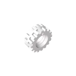 Gobricks GDS-1071 Tire 15mm D. x 6mm Offset Tread Small compatible with lego 3641 DIY lifestyle view
