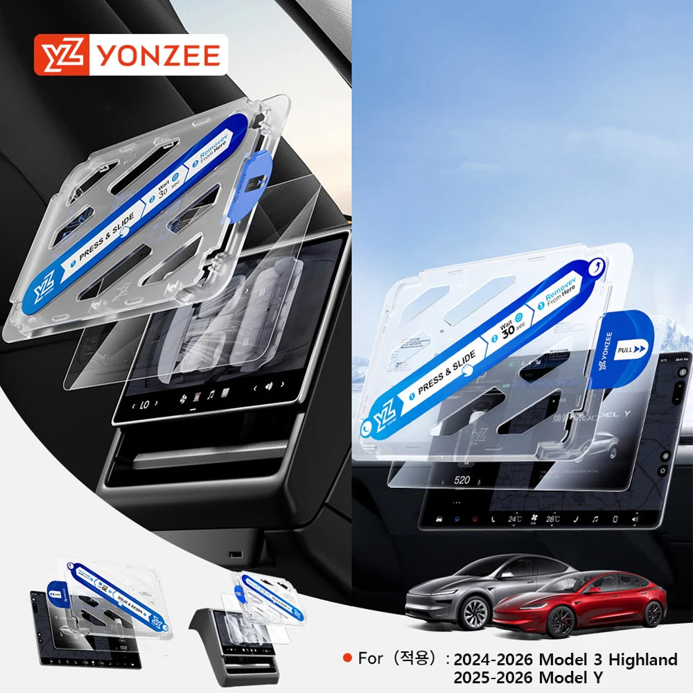 YZ Tesla Model 3 Highland Screen Protector | Matte Anti Glare HD Tempered Glass